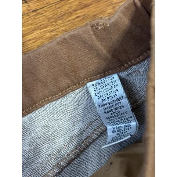 Dream Jeannes by Quacker Factory Womens Pull On Jeans Sz S Petite Brown Stretch - Picture 5 of 6